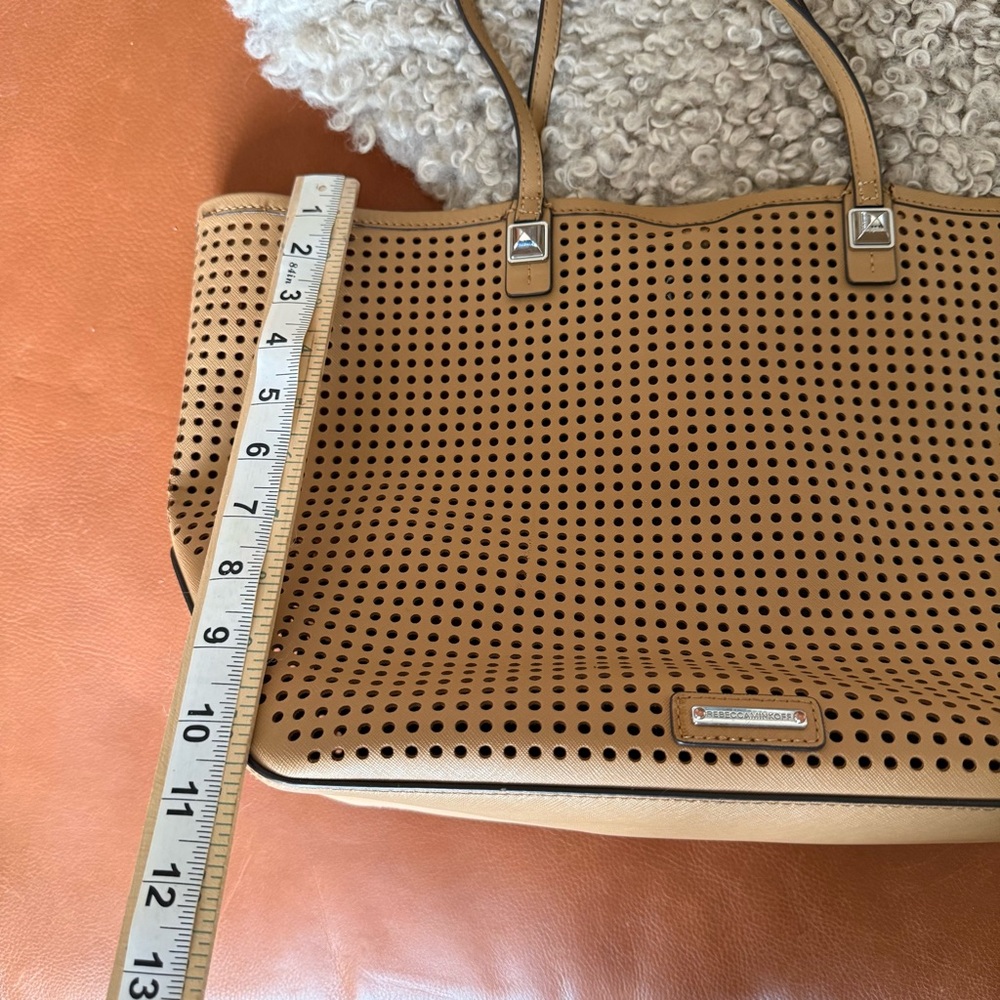 Tan Perforated Tote Bag - Picture 7 of 9